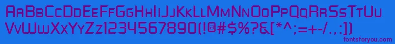 Futured Font – Purple Fonts on Blue Background