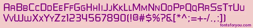 Futured Font – Purple Fonts on Pink Background