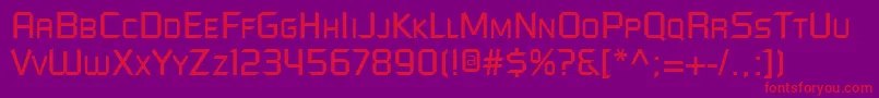 Czcionka Futured – czerwone czcionki na fioletowym tle