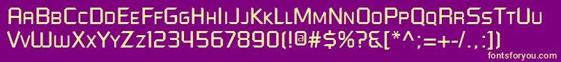 Futured Font – Yellow Fonts on Purple Background