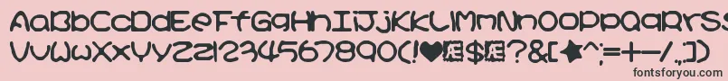 KirbyNoKiraKizzuBrk Font – Black Fonts on Pink Background