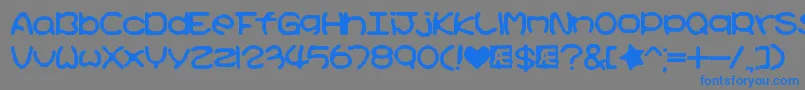 KirbyNoKiraKizzuBrk Font – Blue Fonts on Gray Background