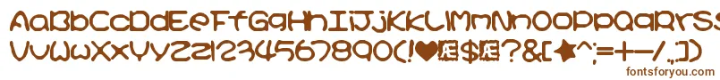 KirbyNoKiraKizzuBrk Font – Brown Fonts