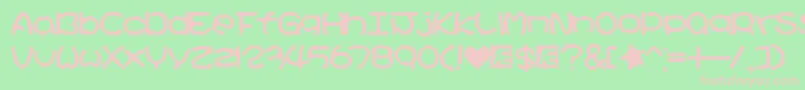 KirbyNoKiraKizzuBrk Font – Pink Fonts on Green Background