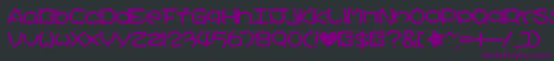 KirbyNoKiraKizzuBrk-fontti – violetit fontit mustalla taustalla