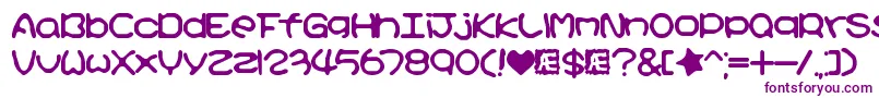 KirbyNoKiraKizzuBrk Font – Purple Fonts on White Background