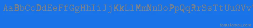 CmTypewriterRegular Font – Gray Fonts on Blue Background
