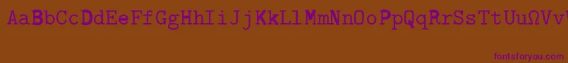 Шрифт CmTypewriterRegular – фиолетовые шрифты на коричневом фоне