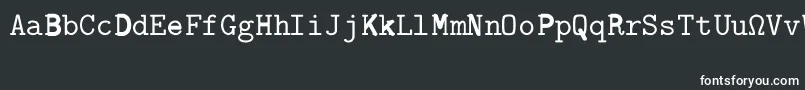 Подробнее о шрифте CmTypewriterRegular Шрифт CmTypewriterRegular – белые шрифты на чёрном фоне