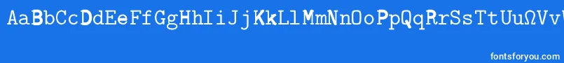 More about CmTypewriterRegular Font CmTypewriterRegular Font – White Fonts on Blue Background
