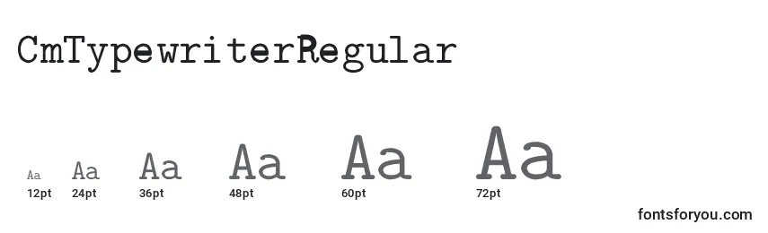 Размеры шрифта CmTypewriterRegular