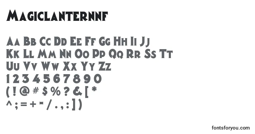 Magiclanternnf-fontti – aakkoset, numerot, erikoismerkit