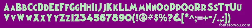 Magiclanternnf Font – Green Fonts on Purple Background