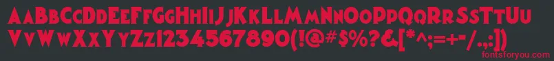 Magiclanternnf Font – Red Fonts on Black Background