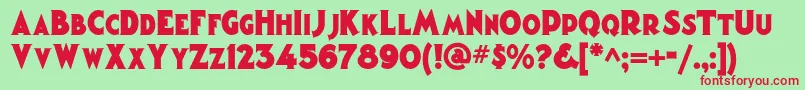 Magiclanternnf Font – Red Fonts on Green Background