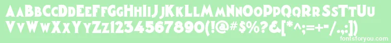 Magiclanternnf Font – White Fonts on Green Background