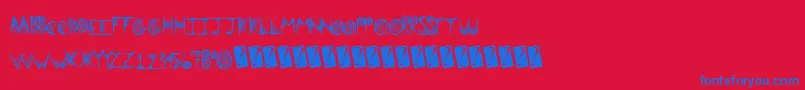 フォントBlackwidow – 赤い背景に青い文字