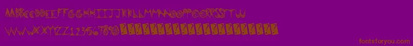 Blackwidow Font – Brown Fonts on Purple Background