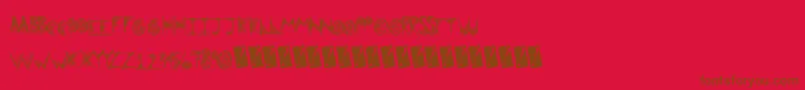 Blackwidow Font – Brown Fonts on Red Background