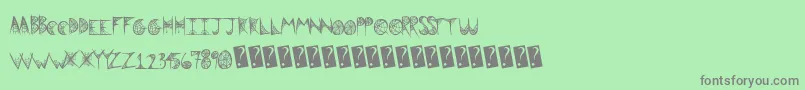 Blackwidow Font – Gray Fonts on Green Background