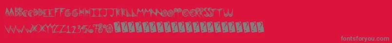 Blackwidow Font – Gray Fonts on Red Background