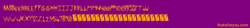 Blackwidow Font – Orange Fonts on Purple Background