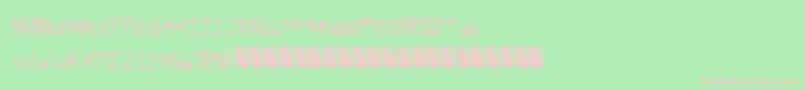 Blackwidow Font – Pink Fonts on Green Background