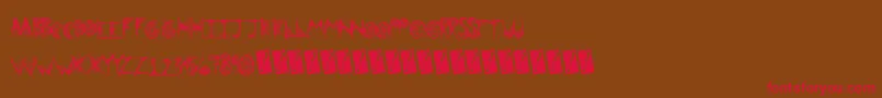 Blackwidow Font – Red Fonts on Brown Background