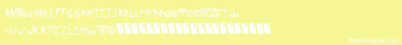 Blackwidow Font – White Fonts on Yellow Background