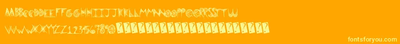 Blackwidow Font – Yellow Fonts on Orange Background