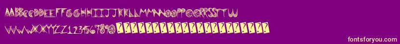 Blackwidow Font – Yellow Fonts on Purple Background