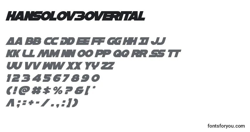 Hansolov3overital Font – alphabet, numbers, special characters