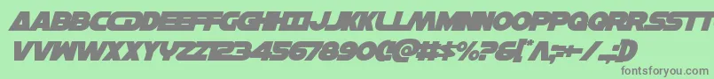 Hansolov3overital Font – Gray Fonts on Green Background