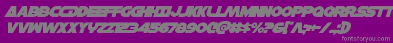 Hansolov3overital Font – Gray Fonts on Purple Background