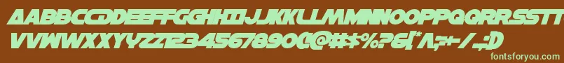 Hansolov3overital Font – Green Fonts on Brown Background