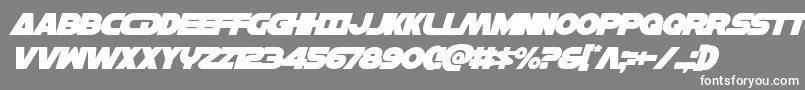 フォントHansolov3overital – 灰色の背景に白い文字