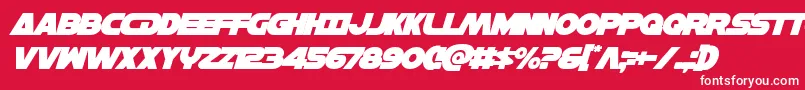Hansolov3overital Font – White Fonts on Red Background