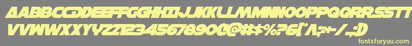 Hansolov3overital Font – Yellow Fonts on Gray Background