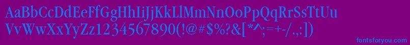 Garamonditcteecon Font – Blue Fonts on Purple Background
