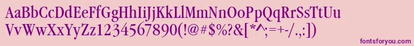 Garamonditcteecon Font – Purple Fonts on Pink Background