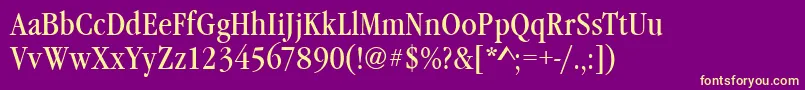 Garamonditcteecon Font – Yellow Fonts on Purple Background
