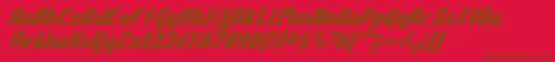 Commonv2ci Font – Brown Fonts on Red Background