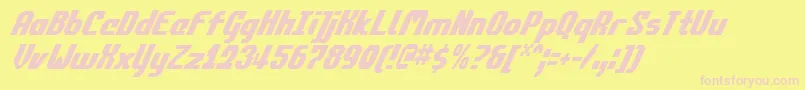 Commonv2ci Font – Pink Fonts on Yellow Background