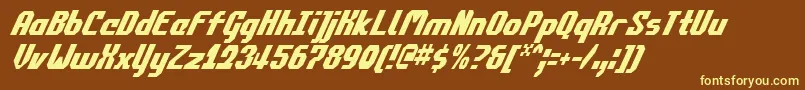 Commonv2ci Font – Yellow Fonts on Brown Background