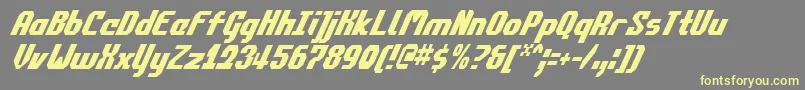 Commonv2ci Font – Yellow Fonts on Gray Background