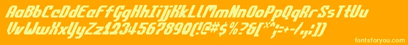 Commonv2ci Font – Yellow Fonts on Orange Background