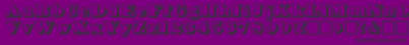 Шрифт Bowersshadow – чёрные шрифты на фиолетовом фоне