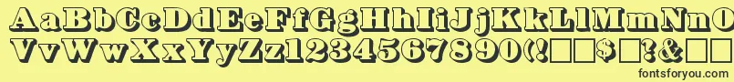 Bowersshadow Font – Black Fonts on Yellow Background