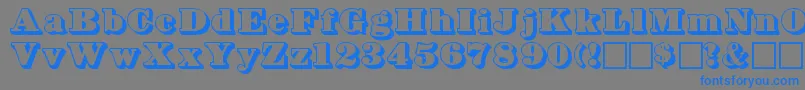 Bowersshadow Font – Blue Fonts on Gray Background