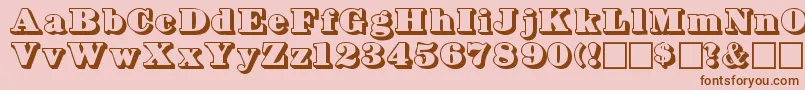 Bowersshadow Font – Brown Fonts on Pink Background